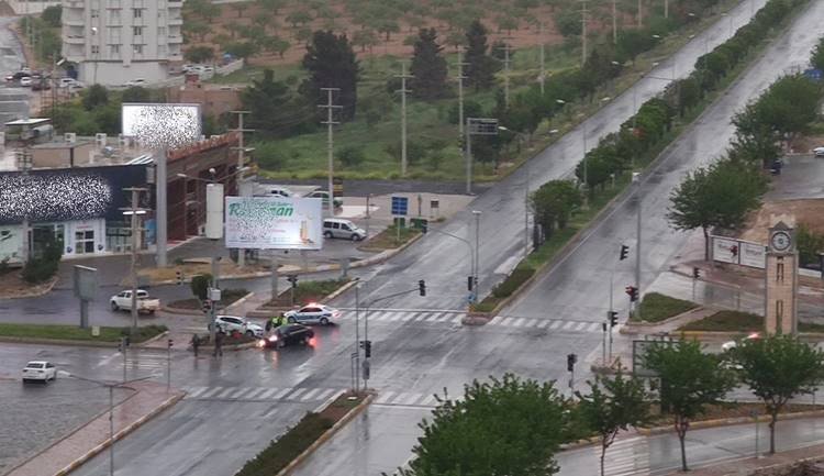 Şanlıurfa Karaköprü'de boş yolda inanılmaz kaza