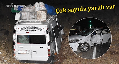 Şanlıurfa'da tarım işçilerini taşıyan minibüs otomobille çarpıştı