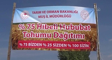 320 çiftçiye 645 ton hububat tohumu dağıtıldı