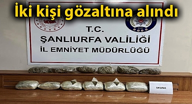 Şanlıurfa'da durdurulan araçta 6 kilo skunk ele geçirildi