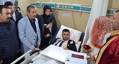 Damat kaza yapınca nikah hastanede kıyıldı