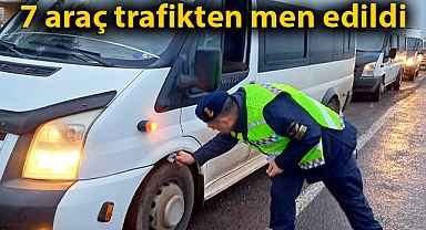 Şanlıurfa'da okul servislerine kış lastiği denetimi