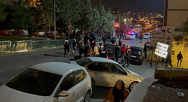 Hastanedeki silahlı anı kavga güvenlik kamerasında