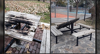 Karaköprü'de bir grubun parka zarar verdiği anlar böyle görüntülendi
