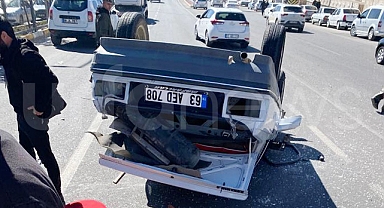 Şanlıurfa'da otomobil takla attı: Yaralılar var