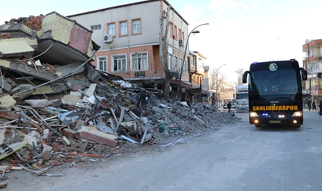 Şanlıurfaspor&#039;dan Besni&#039;deki depremzedelere yardım