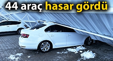 Siverek'te oto galericiler sitesinde tente çöktü