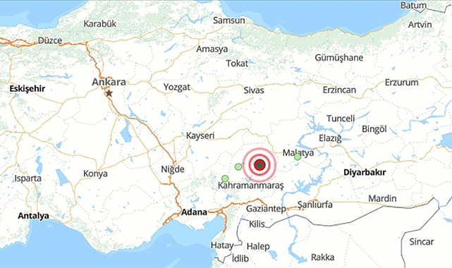 Kahramanmaraş&#039;ta 4.3 büyüklüğünde deprem