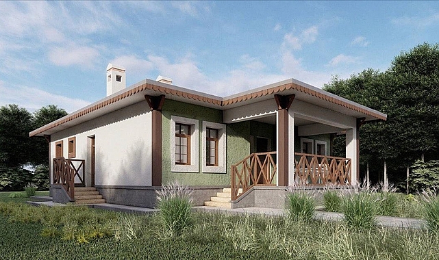 Deprem bölgesinde köy evlerinin yapım süreci başladı