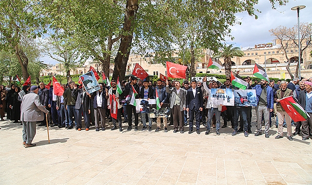 İsrail&#039;in saldırıları Şanlıurfa&#039;da protesto edildi