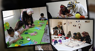 Haliliye'de kadınlar öğreniyor, çocuklar eğleniyor