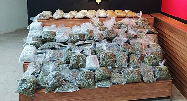 Şanlıurfa'da 74 kilo 800 gram skunk ele geçirildi