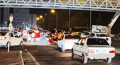 Şanlıurfa'da sarı kırmızılı taraftarların galibiyet sevinci