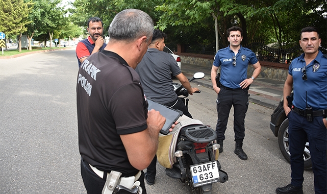 Siverek&#039;te motosiklet sürücülerine yönelik denetim