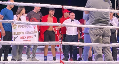 Viranşehirli sporcu İranlı rakibini nakavt etti