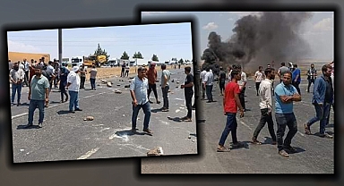 Şanlıurfa'da çiftçiler yol kapattı