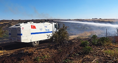 Şanlıurfa'da otluk alanda yangın çıktı