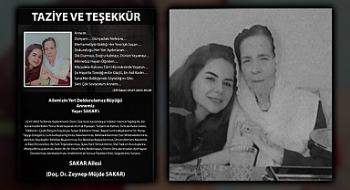 Zeynep Müjde Sakar'dan teşekkür mesajı