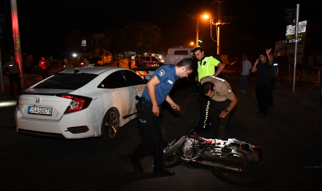 Siverek'te otomobil ile motosiklet çarpıştı