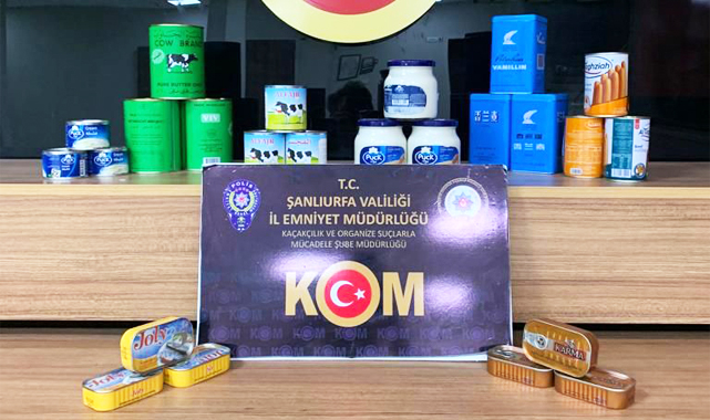 Şanlıurfa&#039;da 1 tondan fazla kaçak gıda ürünü ele geçirildi
