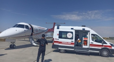Şanlıurfa'da tedavi gören 3 bebek, ambulans uçakla İstanbul'a sevk edildi