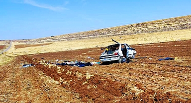 Siverek'te şarampole devrilen otomobilin sürücüsü yaralandı