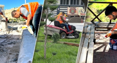 Eyübiye'deki parklarda bakım ve yenileme çalışması
