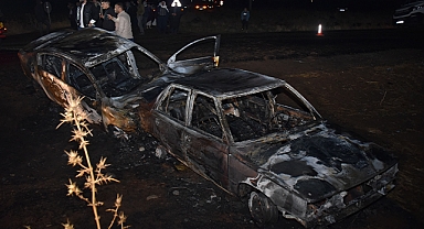 Şanlıurfa'da çarpışan otomobiller yandı