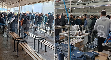 Şanlıurfa'da tekstil işçileri iş durdurdu