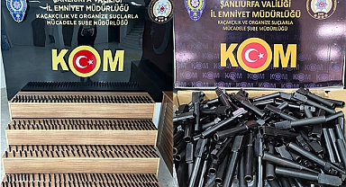 Şanlıurfa'da yüzlerce tabanca namlusu ele geçirildi