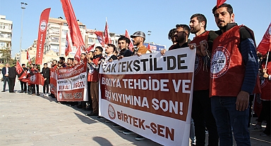 Şanlıurfa'da Özak Tekstil işçilerinin eylemi sürüyor