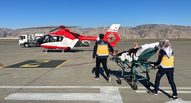 Şırnak'tan ambulans helikopterle Şanlıurfa'ya sevk edildi