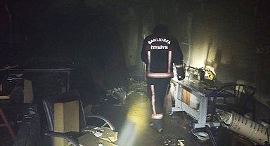 Haliliye'deki bir işyerinde yangın