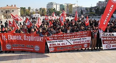 Şanlıurfa'da hakları için mücadele eden işçilerin üye olduğu sendikaya ceza