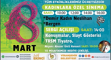 Viranşehir'de 8 Mart etkinlikleri düzenlenecek