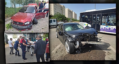 Karaköprü'deki kazada bir kişi araçta sıkıştı