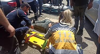Şanlıurfa'da devrilen motosikletin sürücüsü yaralandı