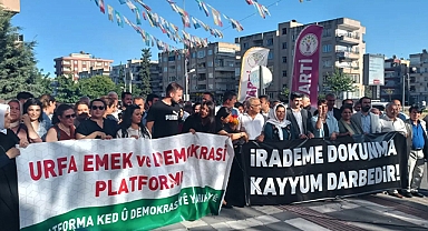 Şanlıurfa'da kayyum protestosu