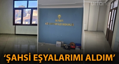 Görevden alınan AK Parti ilçe başkanı parti binasını boşalttı