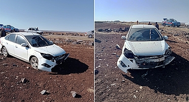 Şanlıurfa'da yoldan çıkan otomobildeki 3 kişi yaralandı