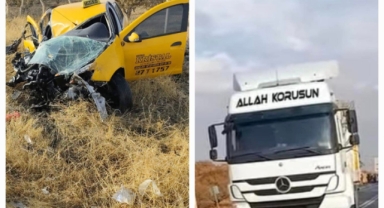 Şanlıurfa'da tır ile taksi çarpıştı: 1'i ağır 2 kişi yaralandı