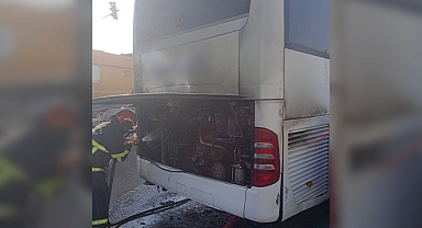 Şanlıurfa'da yolcu otobüsünde korku dolu anlar