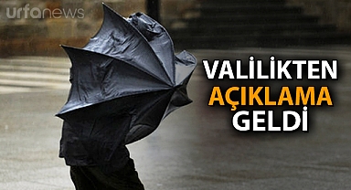 Şanlıurfa için fırtına uyarısı