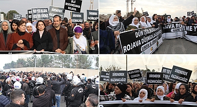 Suriye'deki saldırılar Suruç'ta protesto edildi