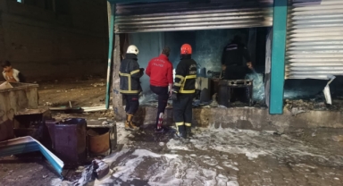 Şanlıurfa'da hurdacı dükkanında korkutan yangın
