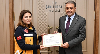 Şanlıurfa'da telefonla hayat kurtaran sağlık personeline ödül