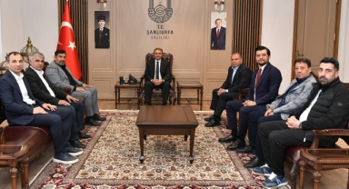 Şanlıurfaspor yönetimi Vali Şıldak'ı ziyaret etti