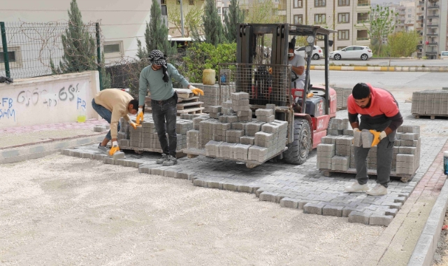 Karaköprü&#039;de üst yapı çalışmaları devam ediyor