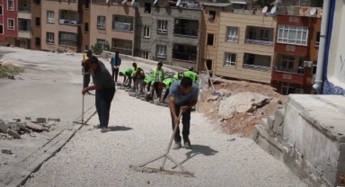 Eyyübiye'de deforme olmuş yollar onarıldı