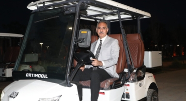 Eyyübiye Millet Bahçesi'nde golf araçları hizmete sunuldu